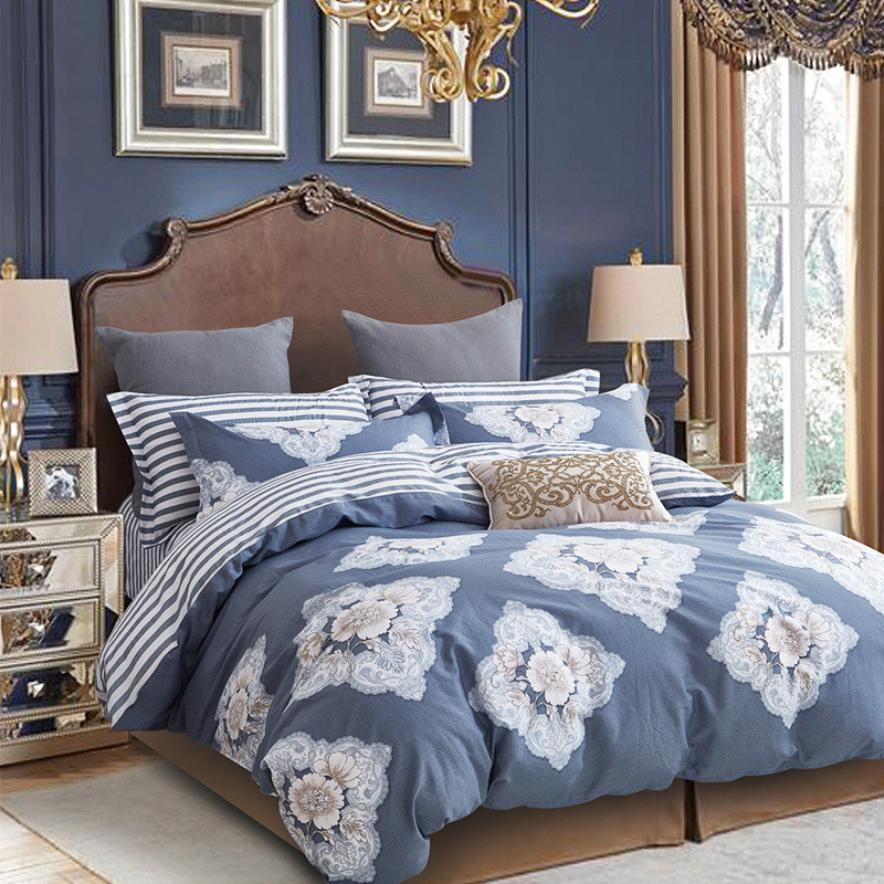 家居家纺 ins小清新纯棉四件套 夏季全棉床单被套加厚床笠 家居家纺 ins小清新纯棉四件套 夏季全棉床单被套加厚床笠