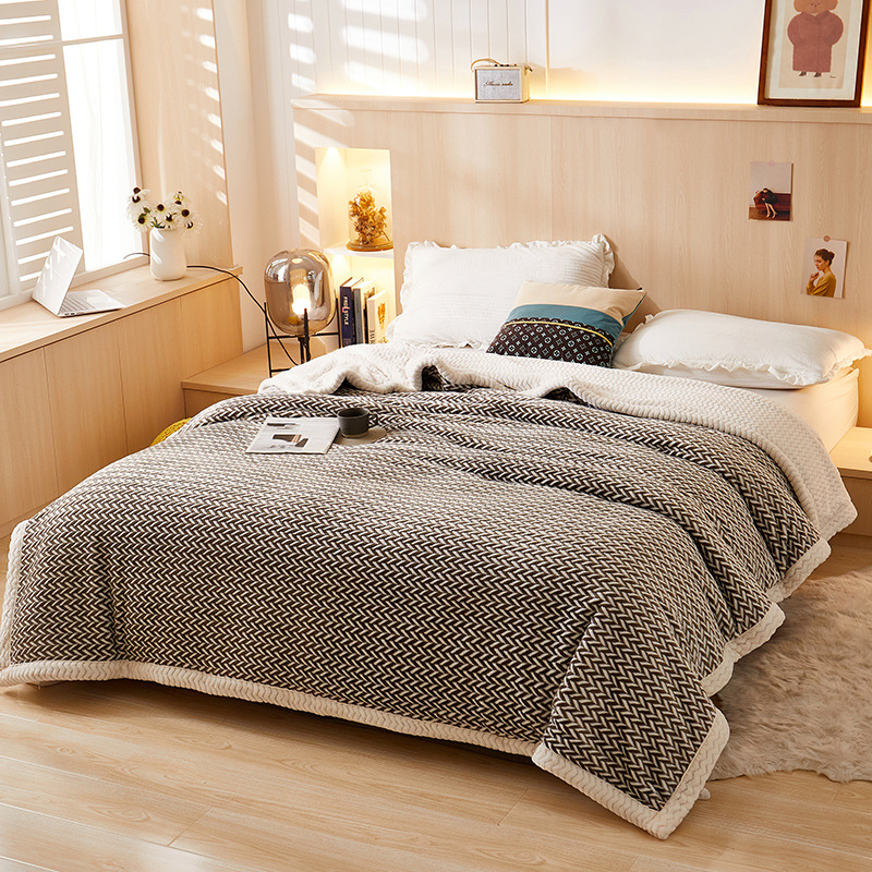 家居家纺 毛毯牛奶绒毯加厚毯子双人盖毯 家居家纺 毛毯牛奶绒毯加厚毯子双人盖毯