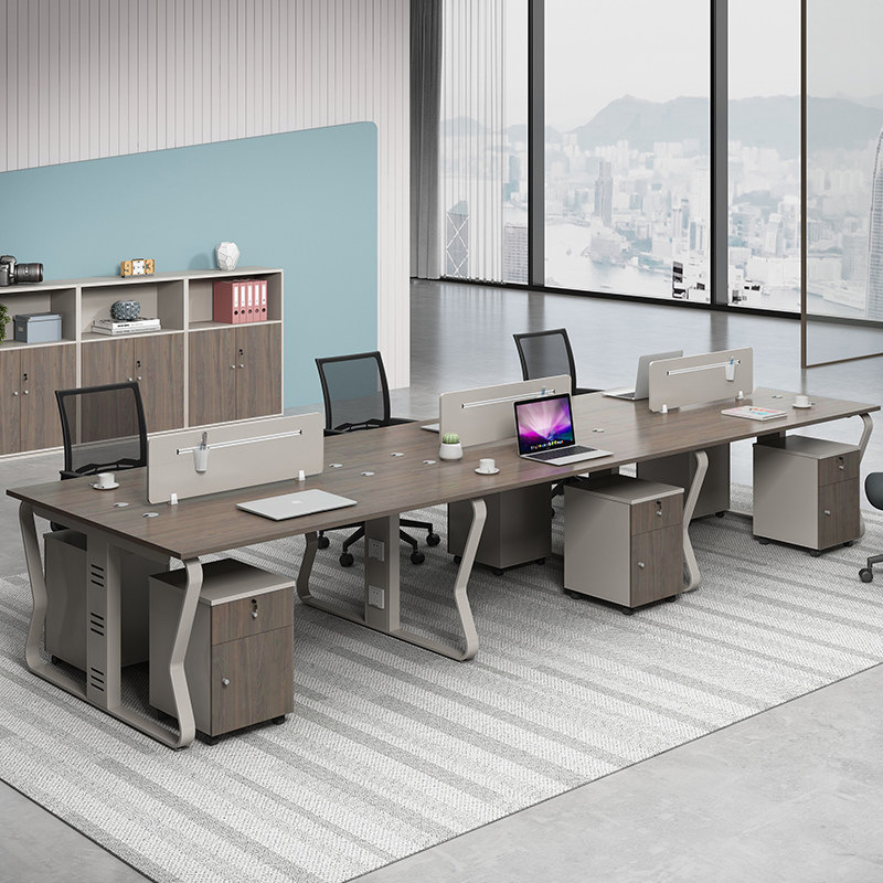 办公桌家具 现代简约4/6/8人位办公室屏风职员工位 办公桌家具 现代简约4/6/8人位办公室屏风职员工位