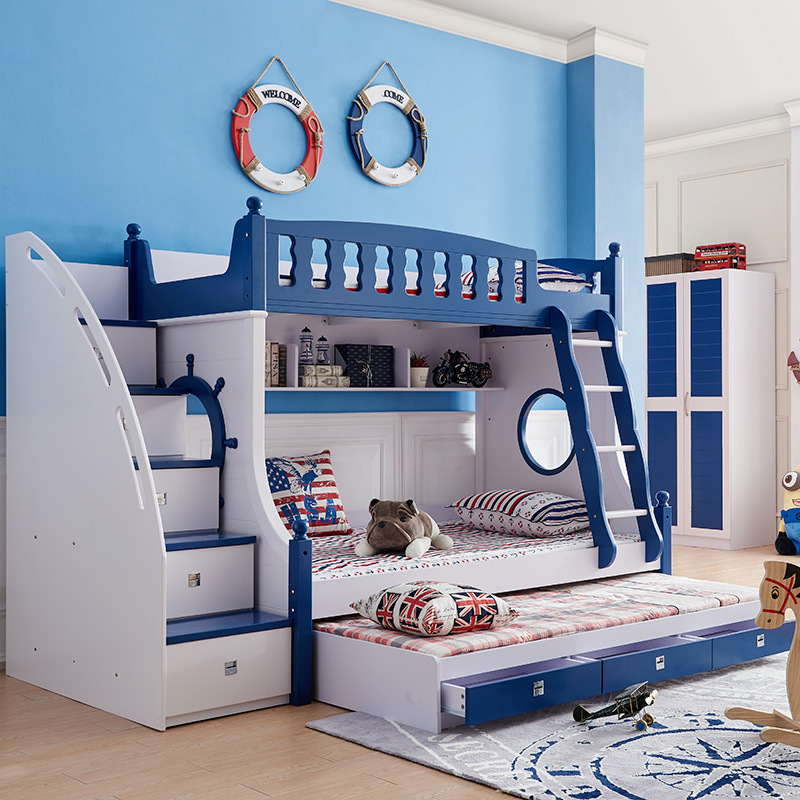 儿童家具 高低子母床双层床儿童床上下铺交错式小户型卧室上下床 儿童家具 高低子母床双层床儿童床上下铺交错式小户型卧室上下床