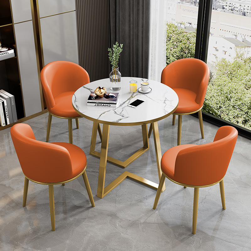 办公家具 简约现代休闲商务小圆桌子轻奢餐桌 办公家具 简约现代休闲商务小圆桌子轻奢餐桌