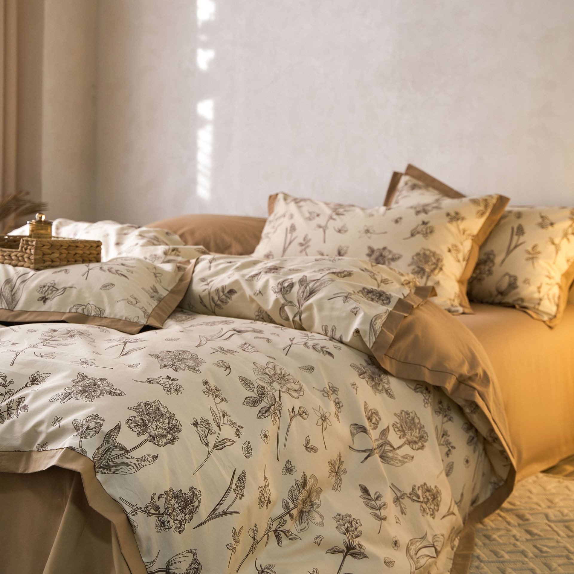 家居家纺 美式复古全棉印花拼角款四件套 家居家纺 美式复古全棉印花拼角款四件套
