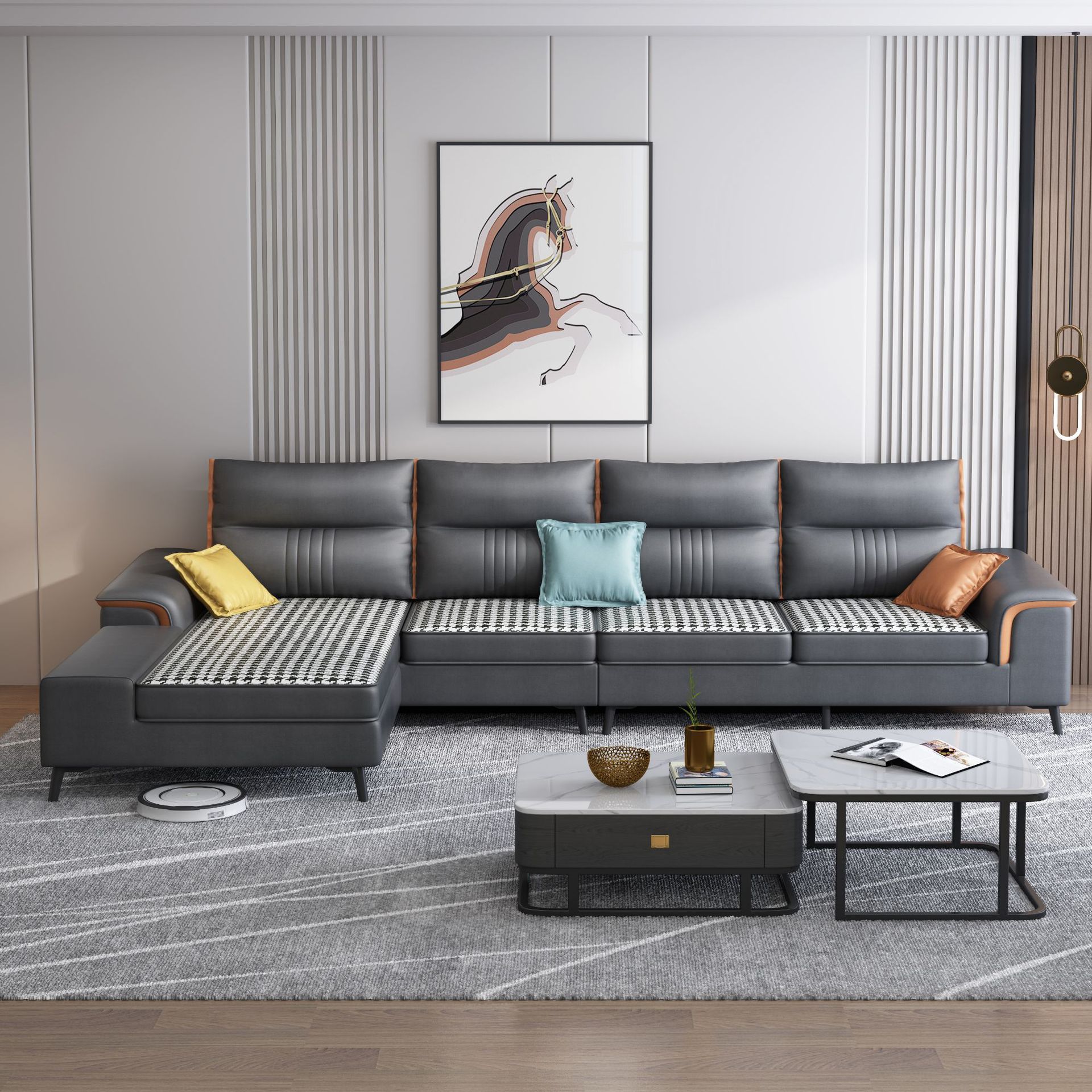 简约家具 现代简约布艺沙发 科技布小户型冬夏两用拼色贵妃沙发 简约家具 现代简约布艺沙发 科技布小户型冬夏两用拼色贵妃沙发