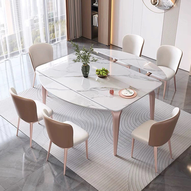 轻奢岩板餐桌椅，简约不简单！