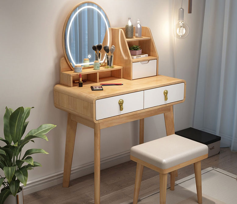 北欧风实木梳妆台，简约之美点亮生活