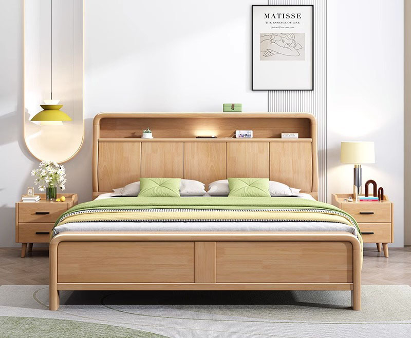 北欧风实木床，点亮你的温馨生活！