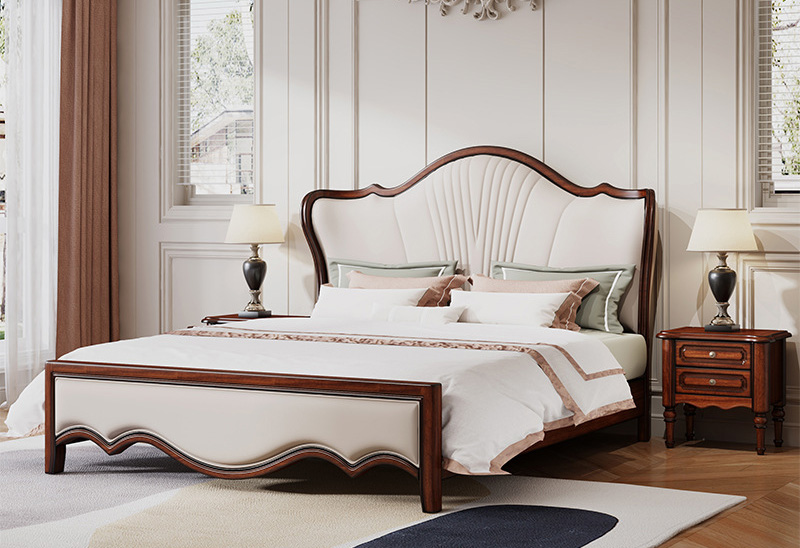 美式家具 美式乡村复古床 现代简约欧式主卧仿古大床 美式家具 美式乡村复古床 现代简约欧式主卧仿古大床