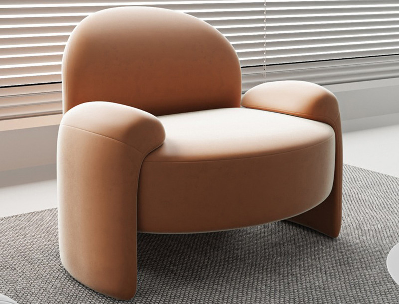 侘寂风单人沙发椅 懒人休闲椅网红奶油 北欧现代简约可爱 侘寂风单人沙发椅 懒人休闲椅网红奶油 北欧现代简约可爱