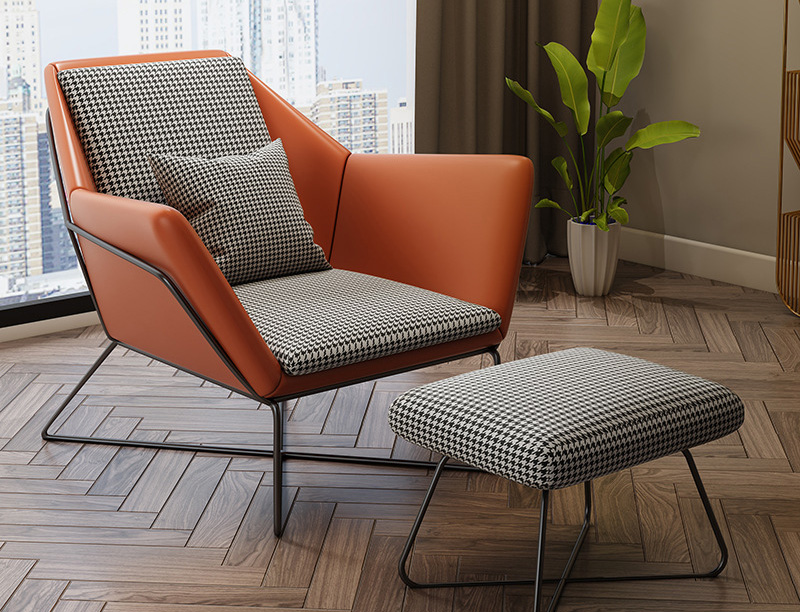 北欧单人沙发椅 客厅轻奢简约千鸟格椅 现代阳台卧室懒人休闲椅 北欧单人沙发椅 客厅轻奢简约千鸟格椅 现代阳台卧室懒人休闲椅