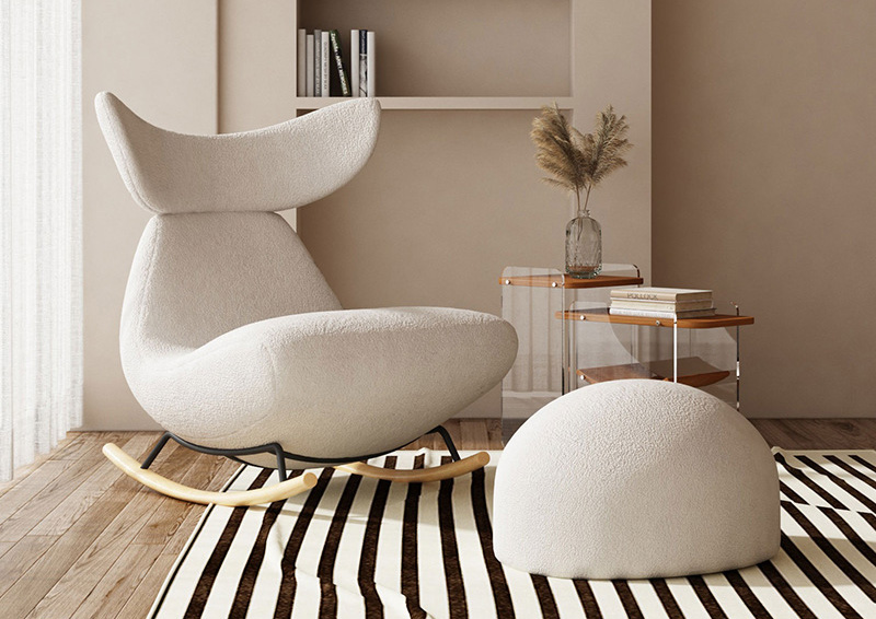 北欧摇椅躺椅 客厅单人沙发 休闲羊羔绒懒人摇摇椅 北欧摇椅躺椅 客厅单人沙发 休闲羊羔绒懒人摇摇椅