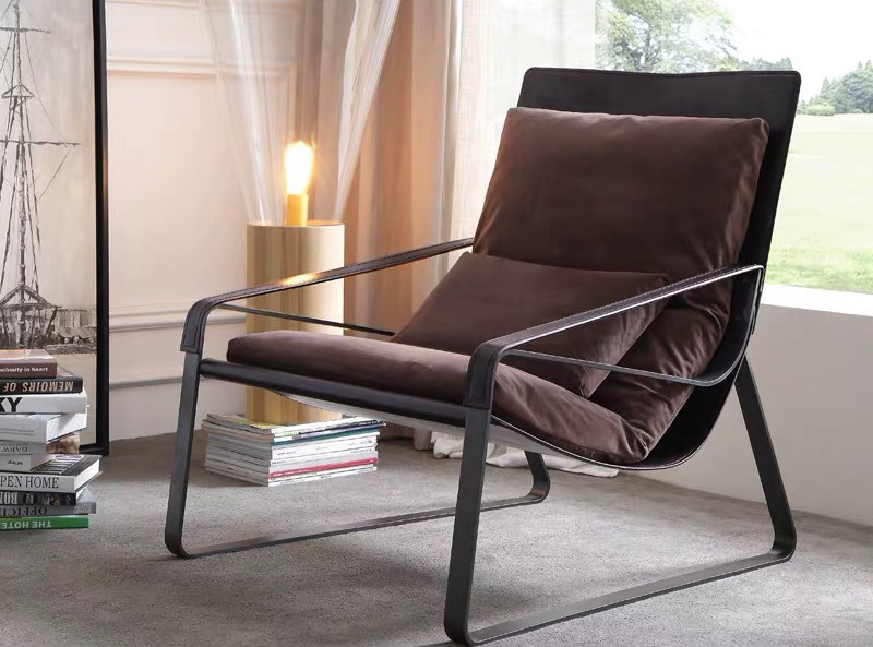 意式风格单人沙发 北欧设客厅休闲椅子躺椅绒布座包老虎椅 意式风格单人沙发 北欧设客厅休闲椅子躺椅绒布座包老虎椅