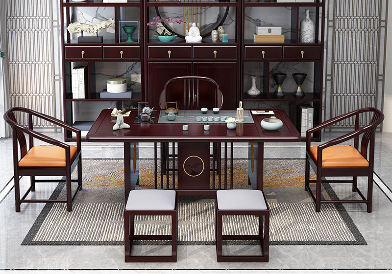 新中式茶桌椅组合实木功夫茶几茶具套装现代简约禅意泡茶台茶桌椅 新中式茶桌椅组合实木功夫茶几茶具套装现代简约禅意泡茶台茶桌椅